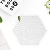 3PCS 5mm Fuse Beads Boards, Large Clear Pegboards Kits, Hexagon & Square & Round