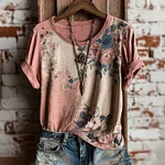 Women's Retro Bohemian Floral Casual T-shirt - Image 2