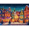 (60*45cm)Xmas House - Round AB Drill Diamond Painting