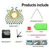 DIY Diamond Painting Special Shaped Art Clock Kits(Peacock)