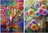 2Pack Colorful Flower-Full Round Diamond Painting(40x60cm)