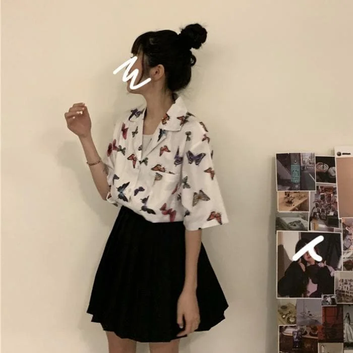 Butterflies Tee Shirt Blouse SP14800