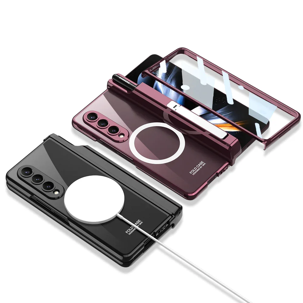 Applicable To For Samsung Wireless Magnetic Phantom Pen Holder Mobile Phone Case