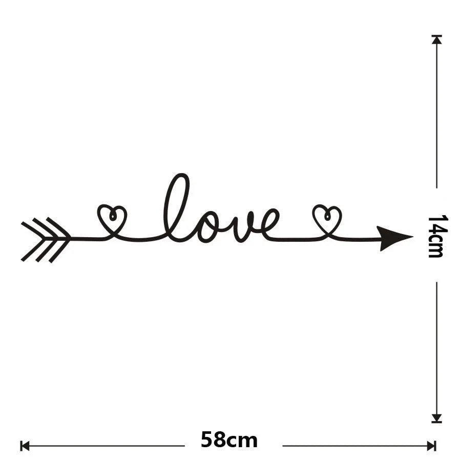 NEW Love Wall Sticker Home Decoration For Bedroom Living Room Decor Wall Stickers Mural Vinyl Decorative Wallpaper