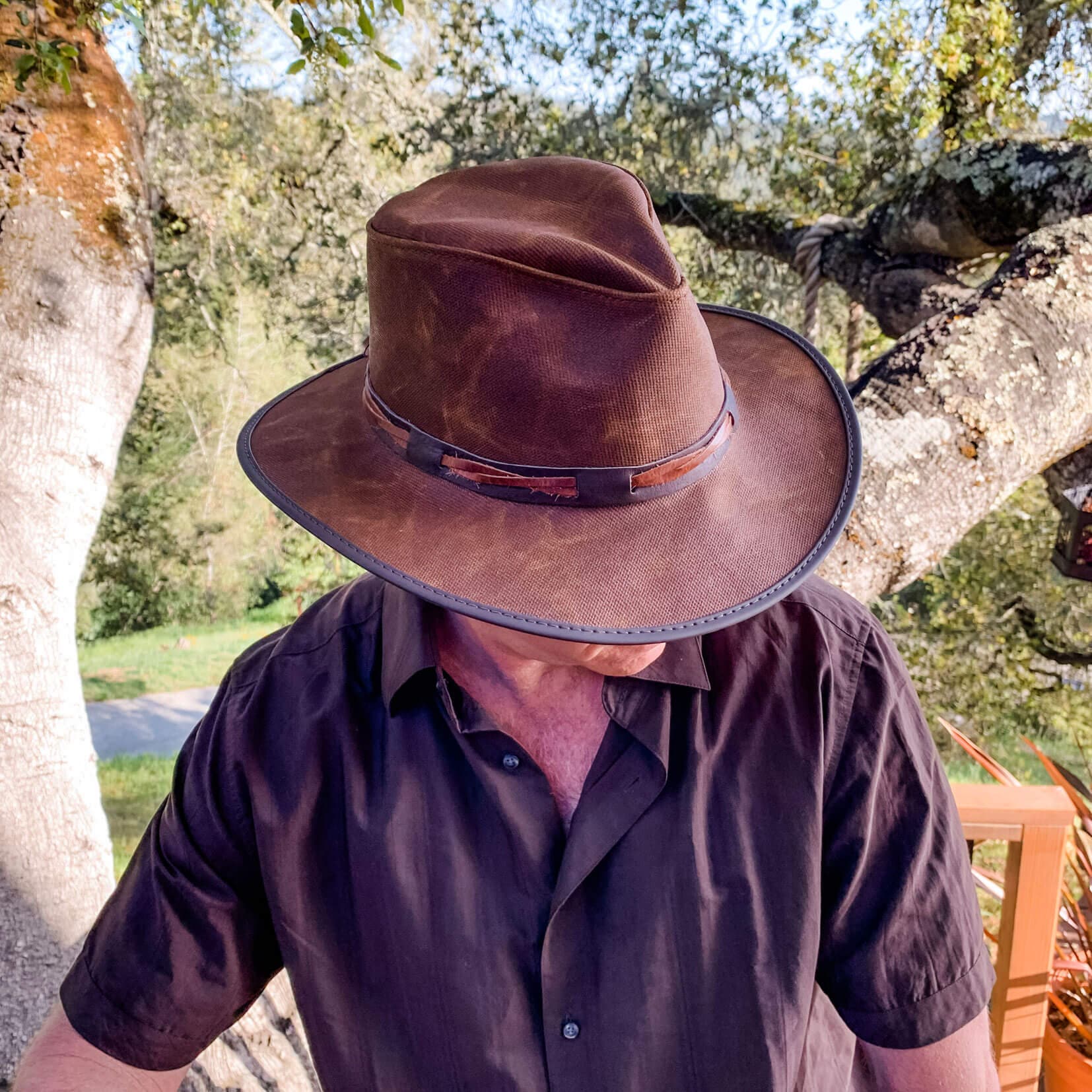 Trail Dust - Mens Wax Cotton Outback Fedora Hat