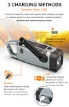 Outdoor Multi-Function Emergency Radio Hand Crank Radio Solar Flashlight Integrated