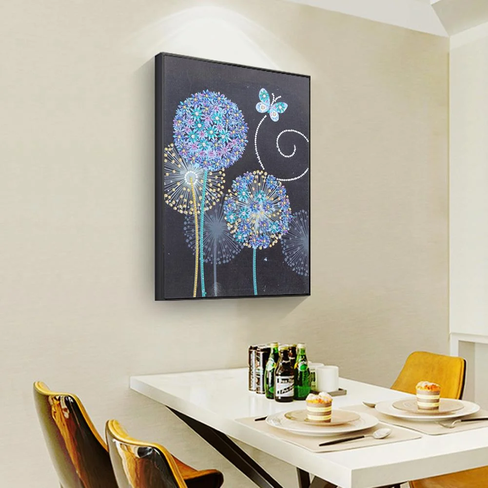Special-shaped Diamond Painting - Dandelion