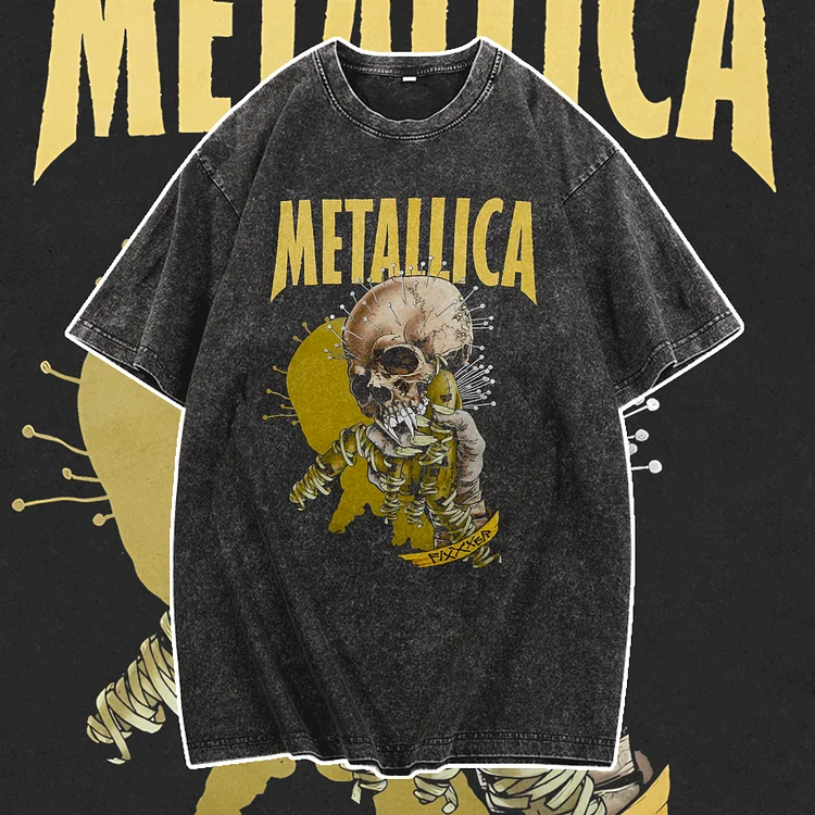 Davidhawaii100% Cotton Casual Men's Trendy Rock Skull Street T-Shirt - 100% Cotton