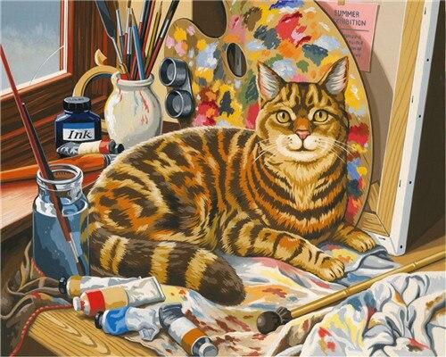

Artist Cat – Paint By Numbers - 40*50CM, 501 Original