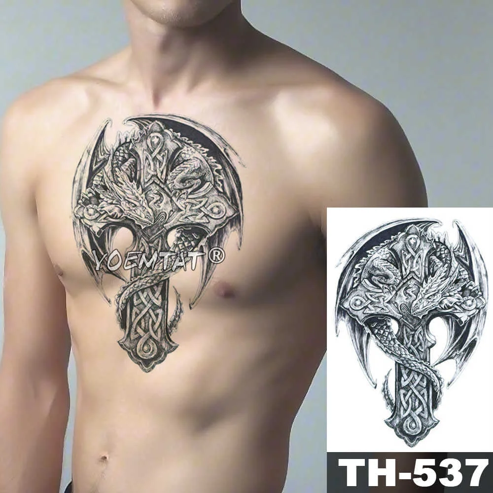 3D Robot Temporary Tattoo Sticker Bionic Waterproof Tatto Warrior Soldier Body Art Mechanical Gear Arm Fake Tatoo Men Women