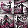 (US Only)4pcs Lady - Diamond Painting - Partial Special Shaped Drill (Canvas|30*30cm)