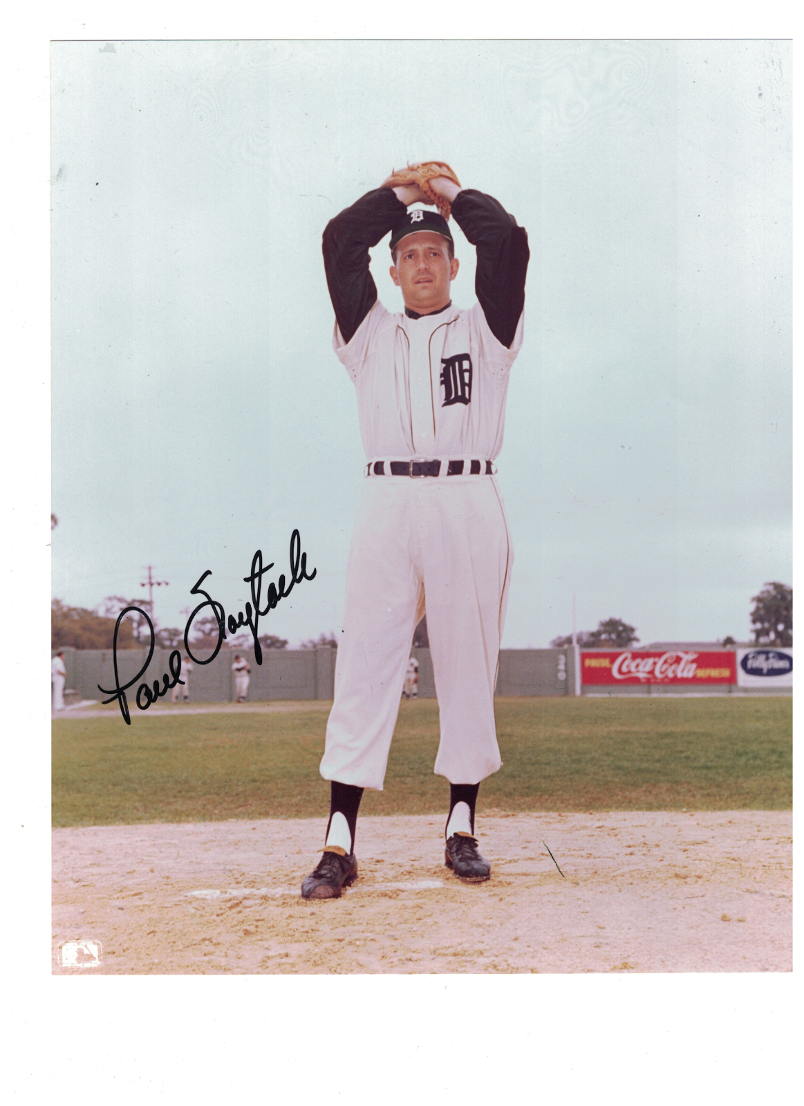 Paul Foytack Detroit Tigers Signed Baseball Photo Poster painting W/COA RH3