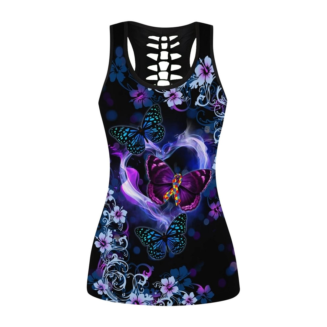 Women Butterfly Tank Tops Ladies Sexy Tunic Hollow Tops Tee Fashion Vest Summer Camisole Women Casual Sleeveless Female blusas