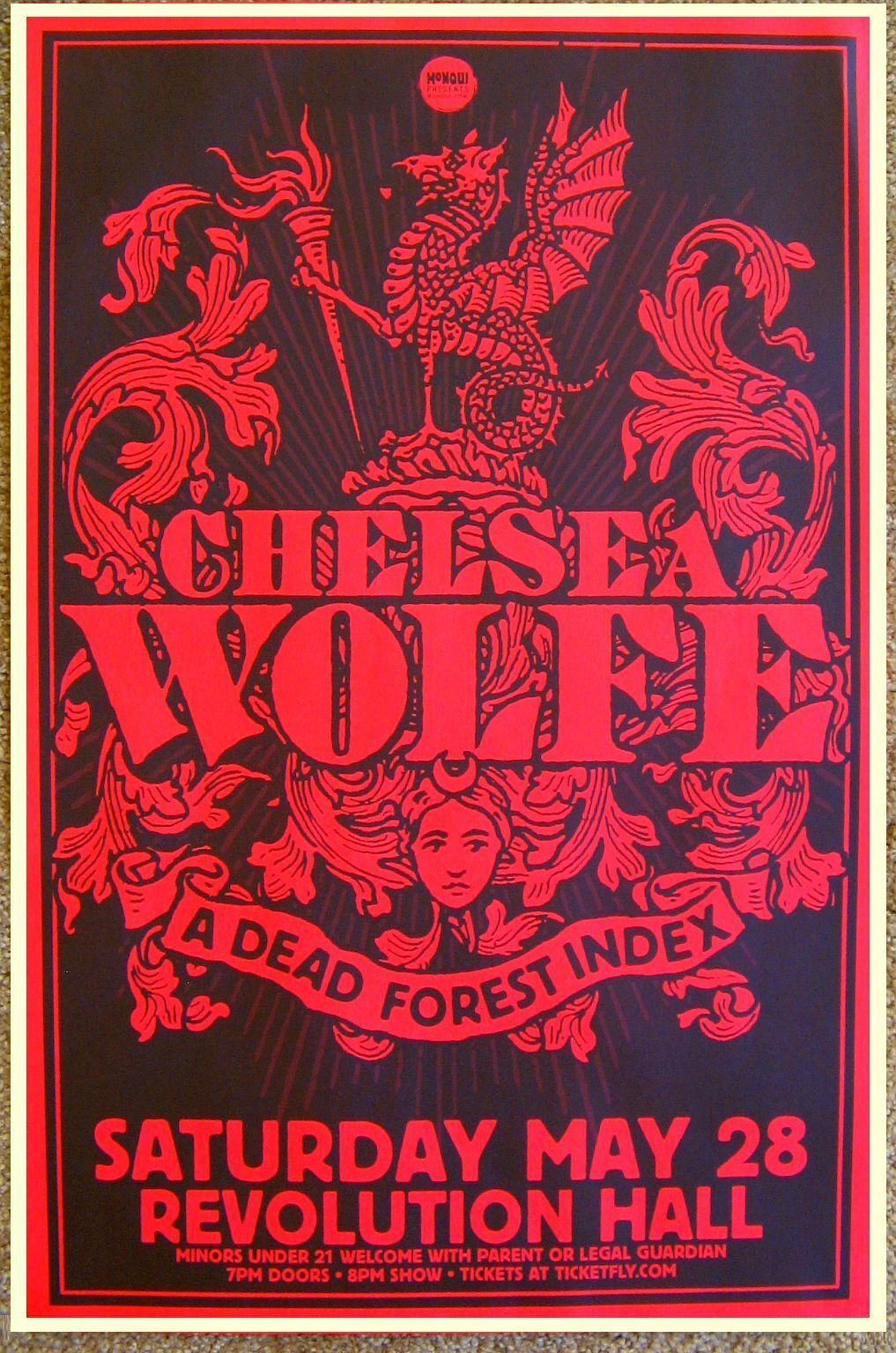 CHELSEA WOLFE 2016 Gig POSTER Portland Oregon Concert