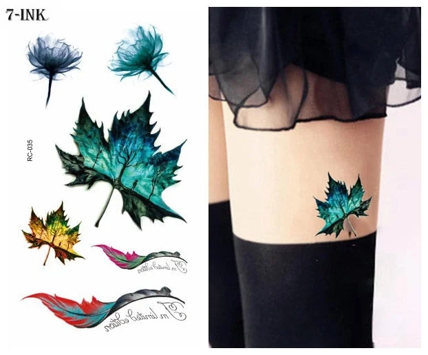 Waterproof Temporary Tattoo Sticker coconut tree Fake Tatto Flash Tatoo Tatouage Wrist Foot Hand For Girl Women Men