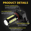 AUXLIGHT 9006 HB4 9006LL 9006XS LED Fog Light Bulbs 6000K Xenon White, Super Bright 2800 Lumens 33-SMD Chips LED Daytime Running Lights DRL Bulbs Replacement for Cars, Trucks (Pack of 2)