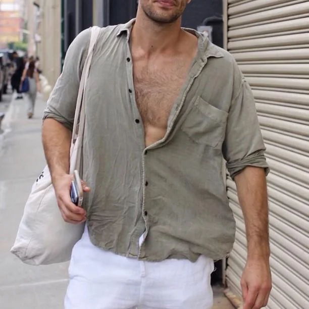 Men's Cotton Linen Shirt