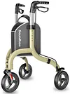 Soundfuse 3 Wheel Walkers for Seniors, Lightweight Foldable Aluminum Rollator Walker, Height Adjustable Three Wheel Walker