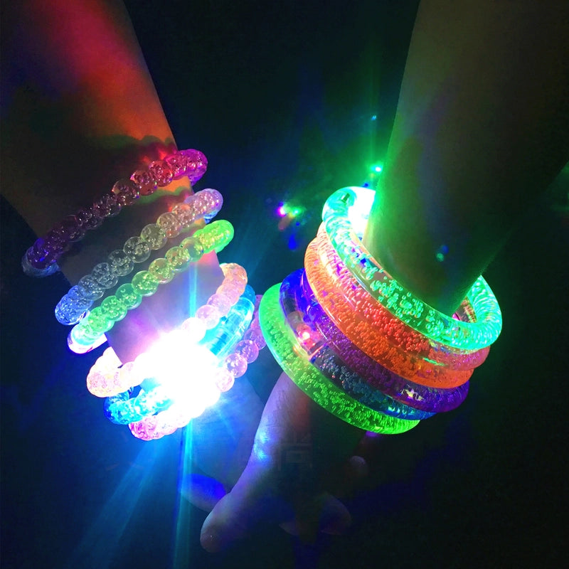 Acrylic Luminous Bracelet LED Colorful Bracelet Small Toy Stall Sweep Yard Push Small Gift Flash Trinkets