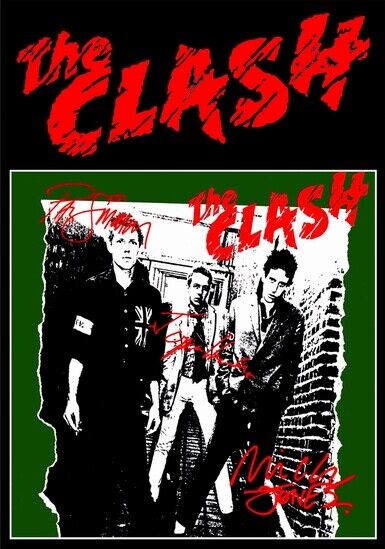 THE CLASH - SIGNED LP COVER - SELF TITLED - Photo Poster painting POSTER INSERT