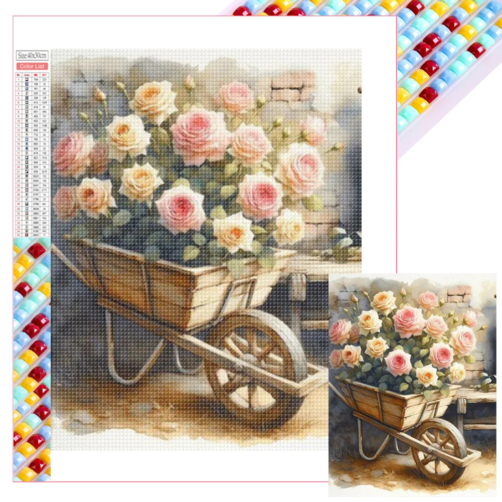 Full Square Diamond Painting - Flower(Canvas|35*45cm)