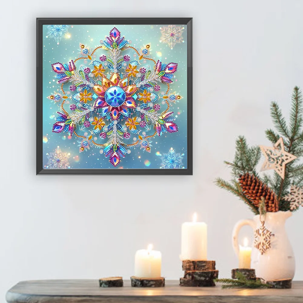 Snowflake2 - Partial Special Shaped Drill Diamond Painting Kits (Canvas|30*30cm)