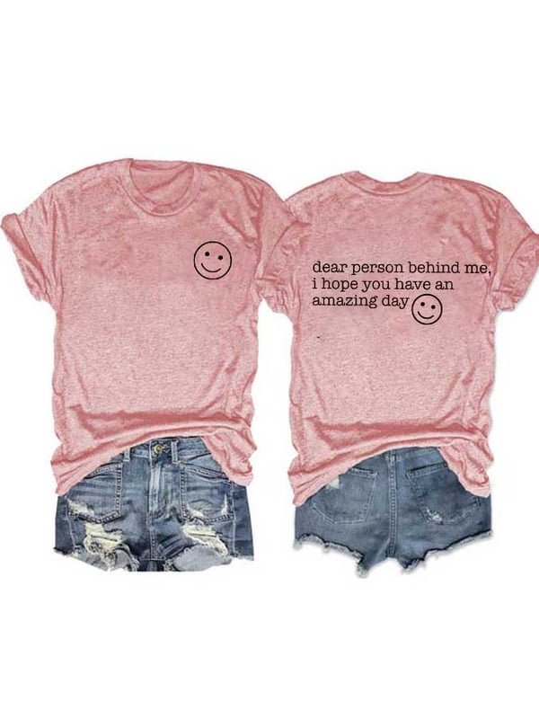 Women's The World Is A Better Place With You In It Print Round neck T-Shirt