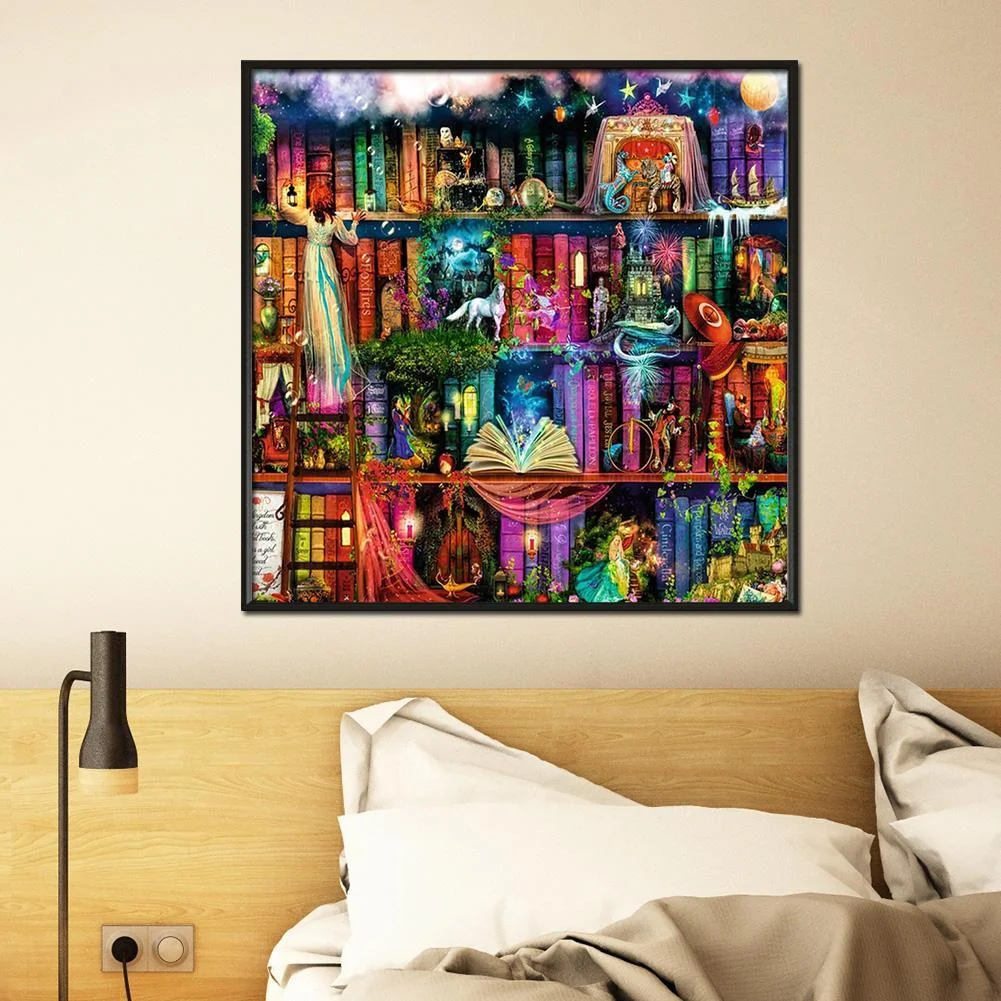 Diamond Painting - Full Round/Square Drill - Fantasy Books(30*30 - 50*50cm)