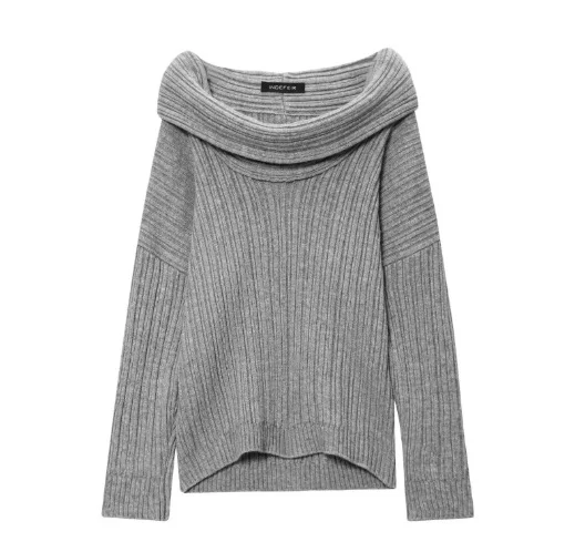 Nigikala Nigikala Lazy Shoulder Shoulder Knit Shirt Sweater