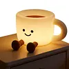 Coffee Cup Night Light Rechargeable 7 Color Changing Dimmable Warm Light with Timer Touch Control Bedside Lamp for Nursery Bedroom Gift