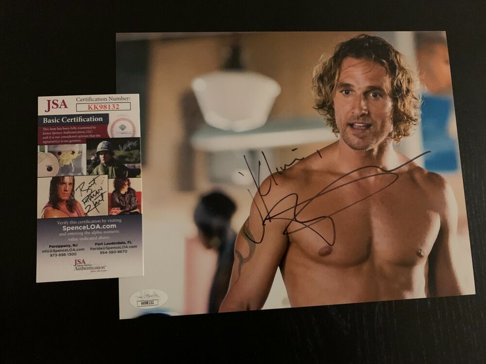 MATTHEW MCCONAUGHEY SIGNED 8X10 Photo Poster painting  AUTOGRAPHED SEXY FOOLS GOLD