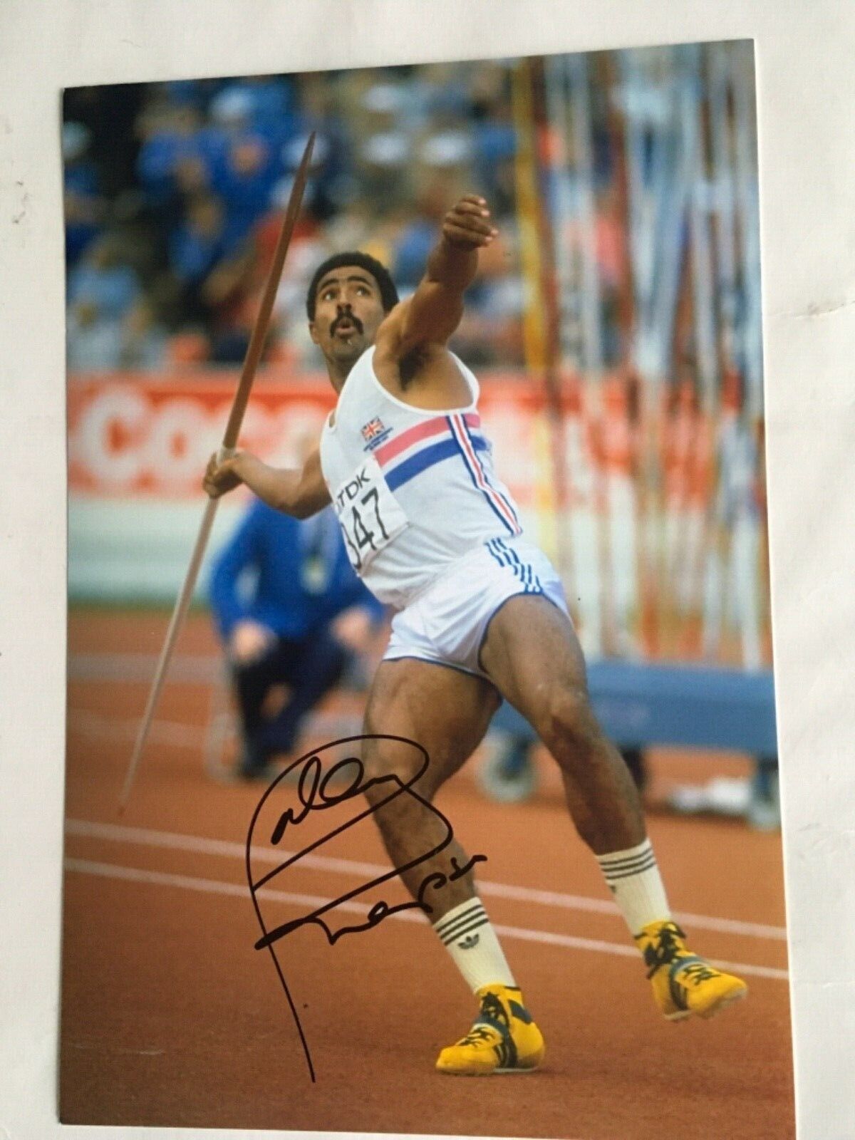 Daley Thompson Signed Photo Poster painting 12x 8 Olympic Champion Los Angeles 1984