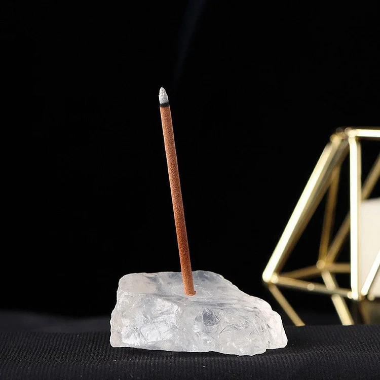 Olivenorma Crystal Raw Stone Incense Stick Holder Gemstone Decoration