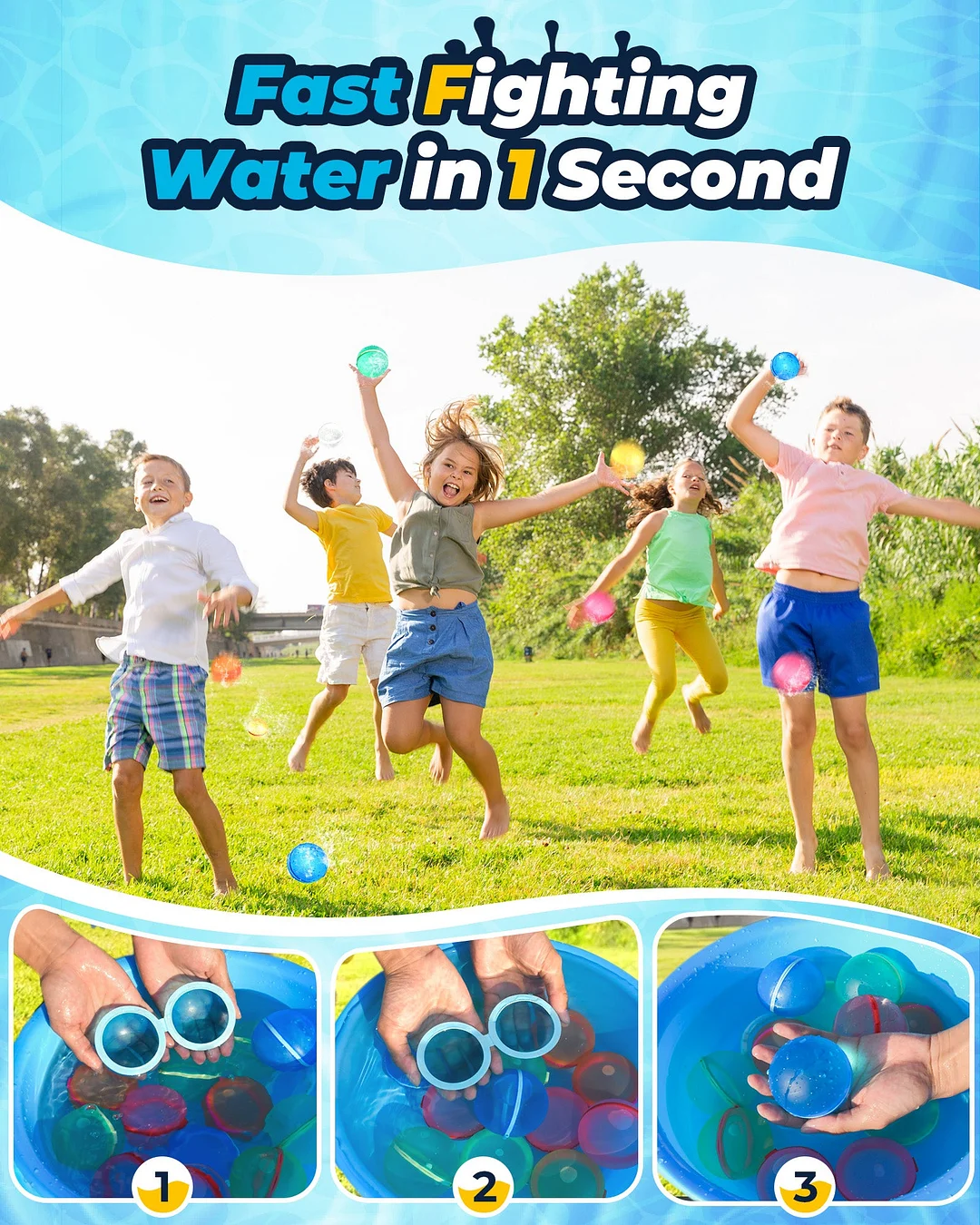 Reusable Water Balloons (Classic Transparent) 18/16/12/8/4 pcs