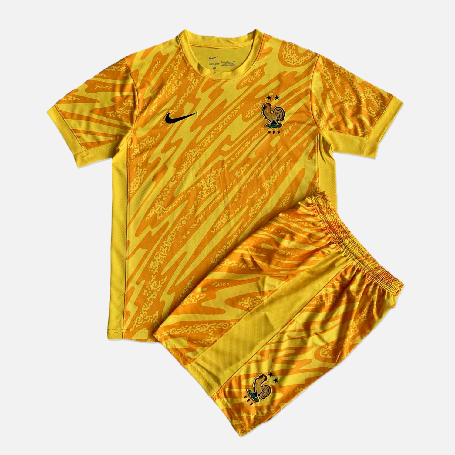 France 2024 Yellow Goalkeeper Kids Kit