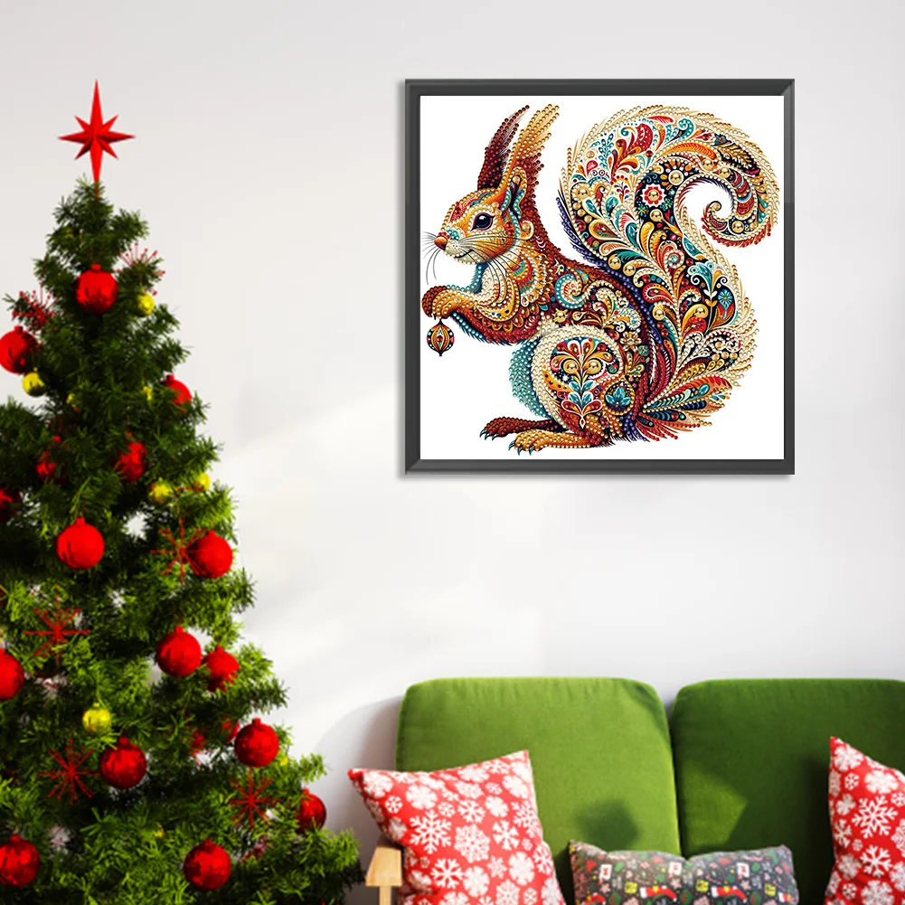 Diamond Painting - Partial Special Shaped Drill - Gorgeous Squirrel(Canvas|30*30cm)