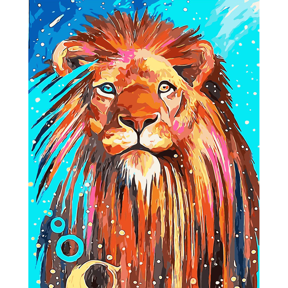 

40*50cm - Painting By Numbers - Brown Lion, 501 Original