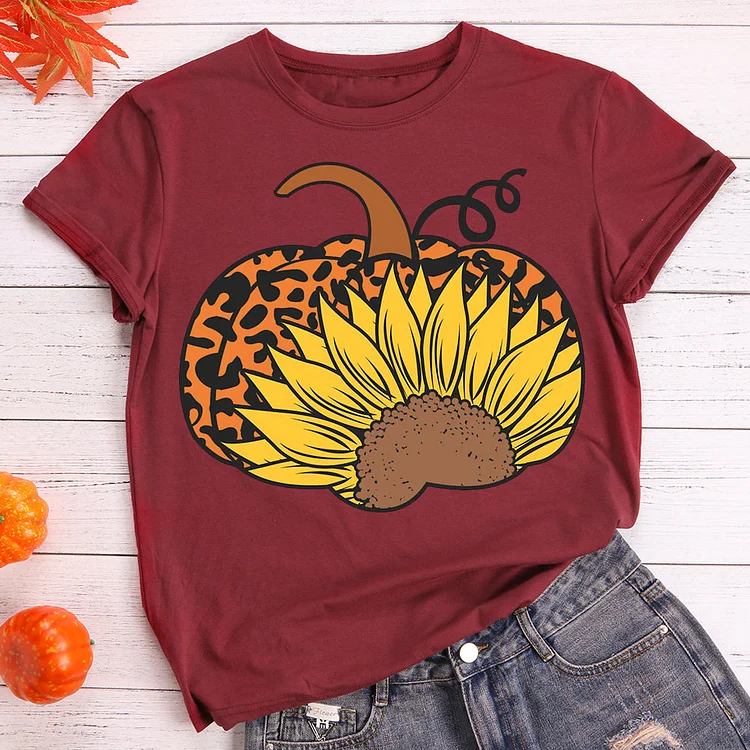 Pumpkin Sunflower  T-shirt Tee -08681