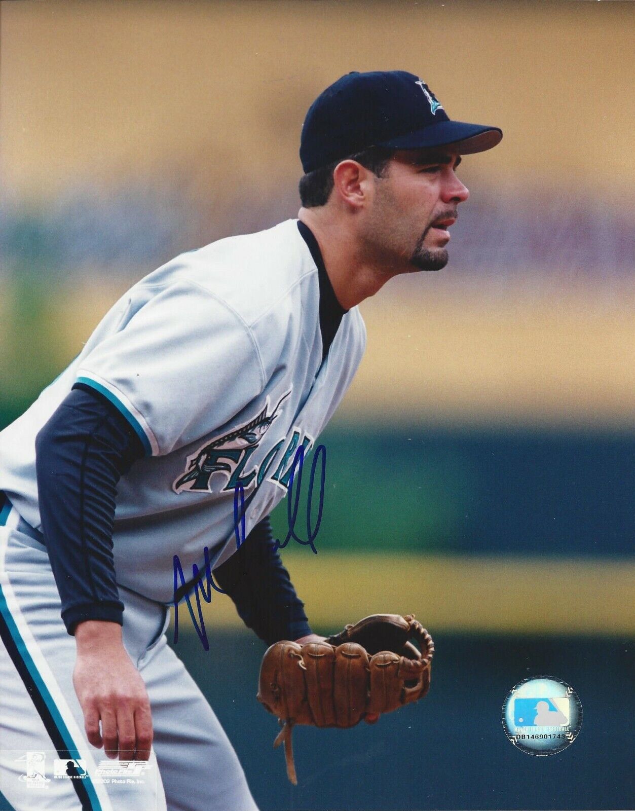 Mike Lowell Autographed 8x10 Florida Marlins#S1071