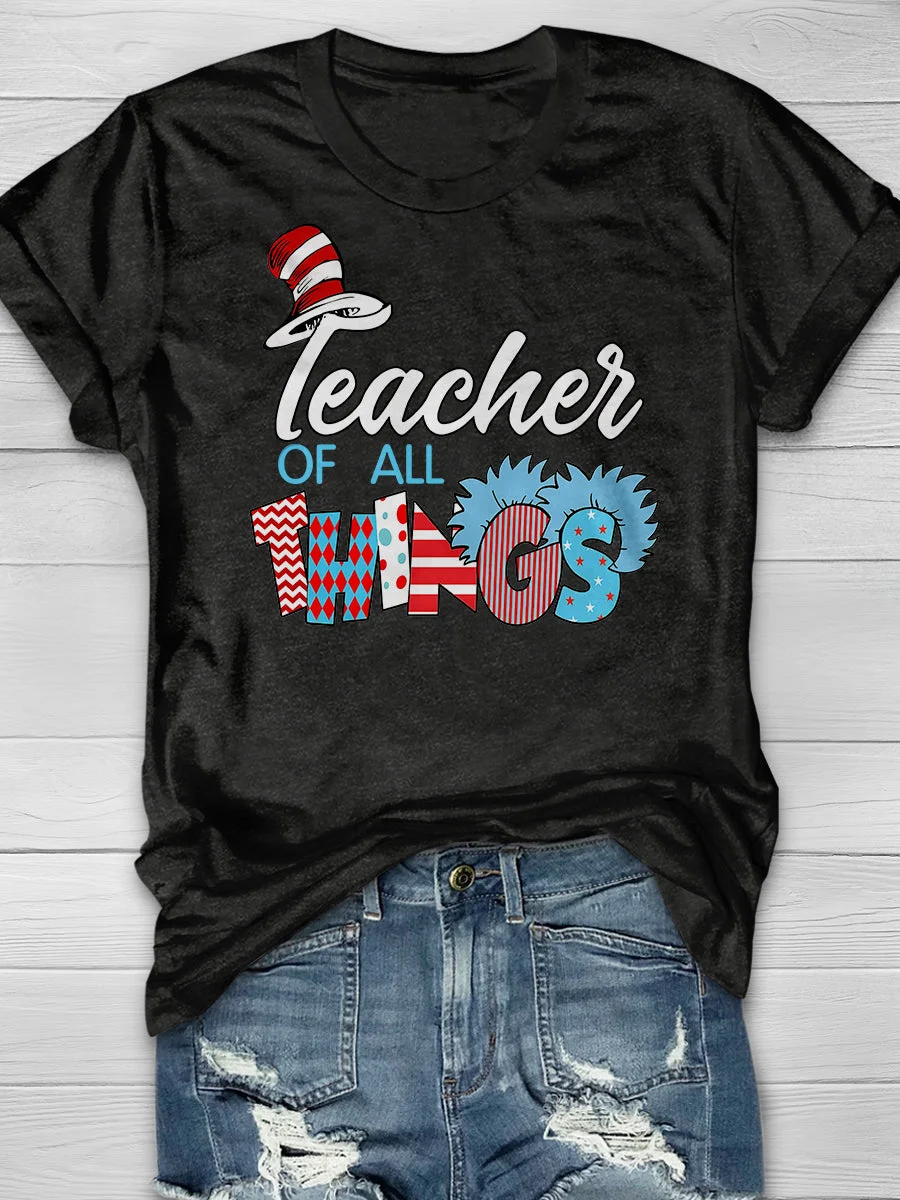 Teacher Of All Things Print Short Sleeve T-shirt