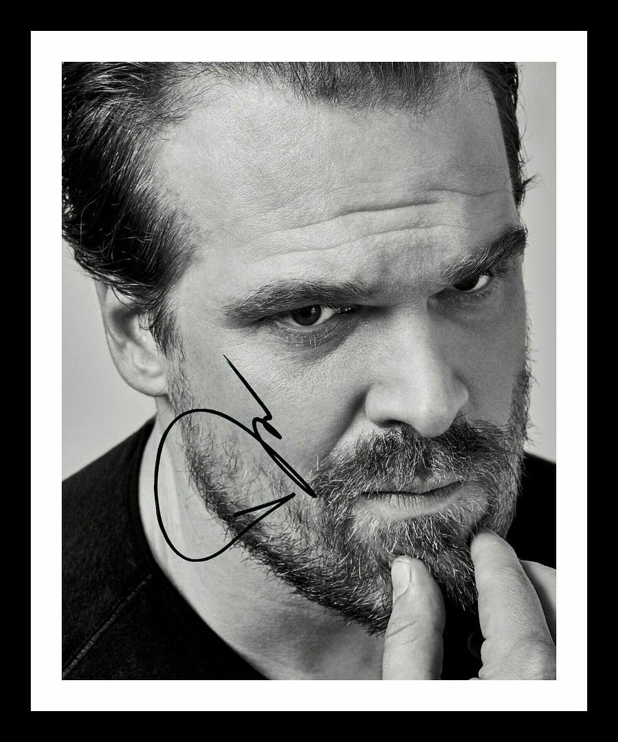 David Harbour Autograph Signed & Framed Photo Poster painting