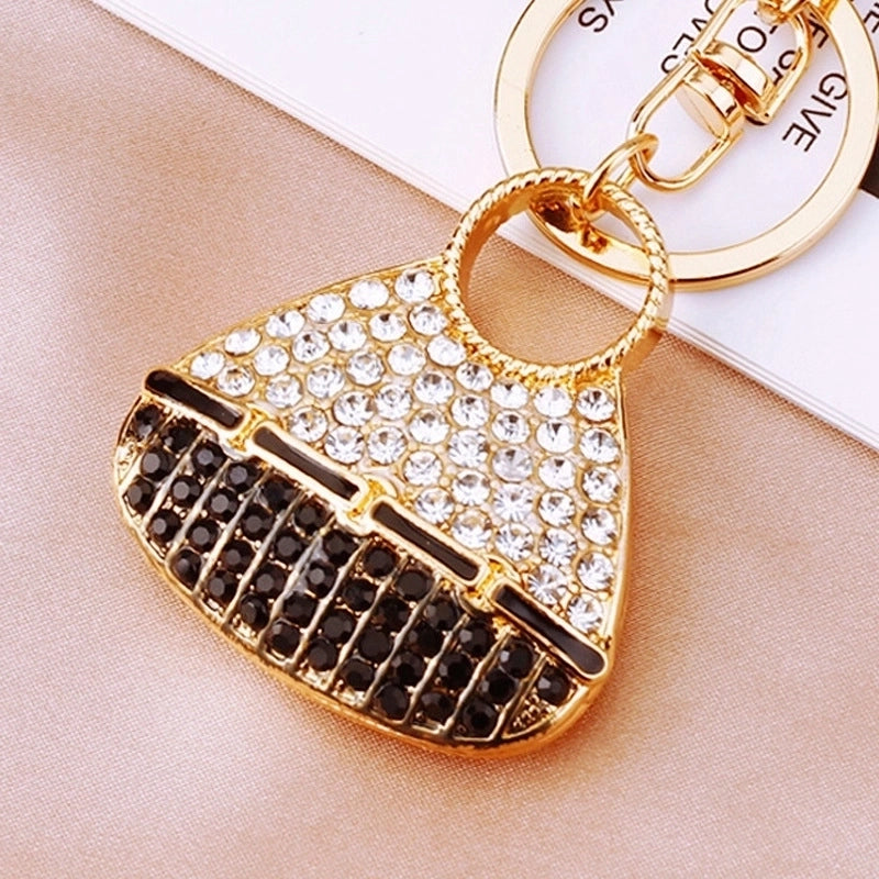 Elegant Korean Style Bag Metal Inlay Rhinestones Women’s Bag Pendant Keychain