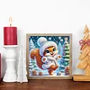 Christmas Squirrel - Diamond Painting - Partial Special Shaped Drill(Canvas|30*30cm)