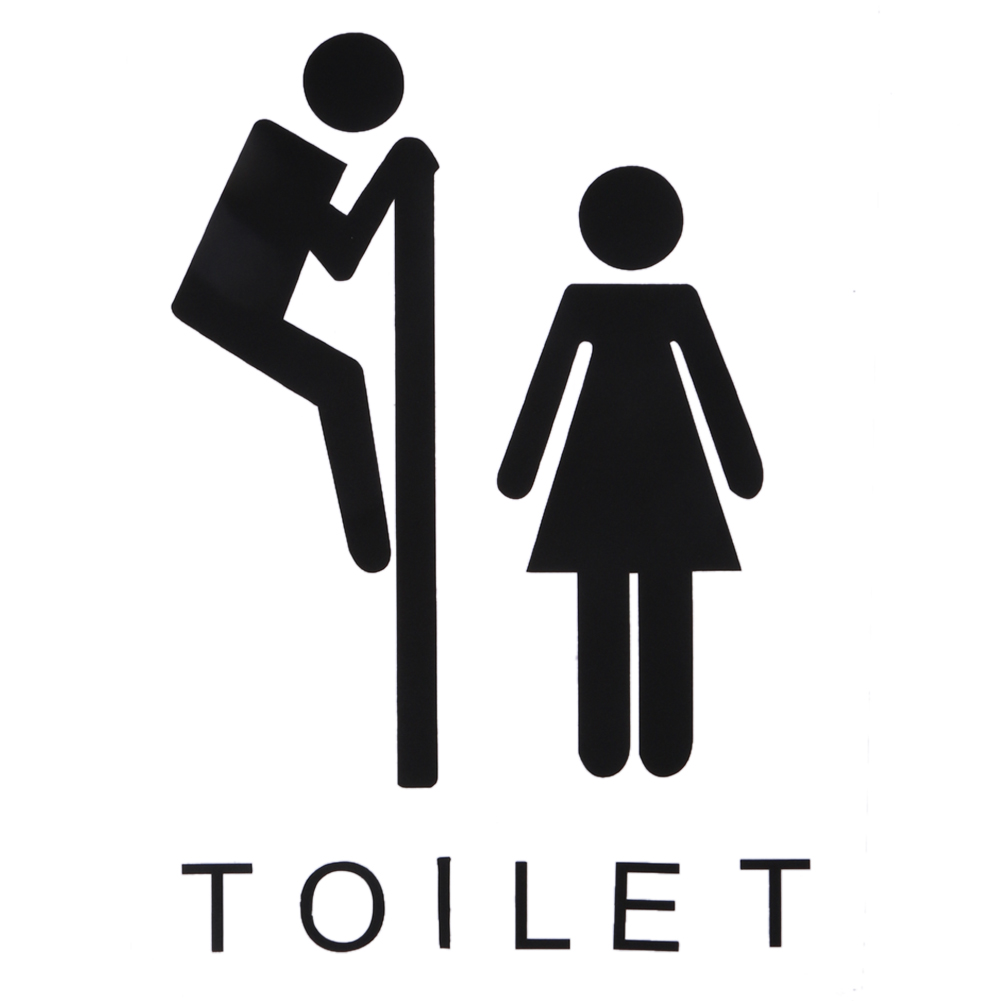 

Removable Toilet Seat Bathroom Door WC Sign Waterproof Wall Stickers, 501 Original