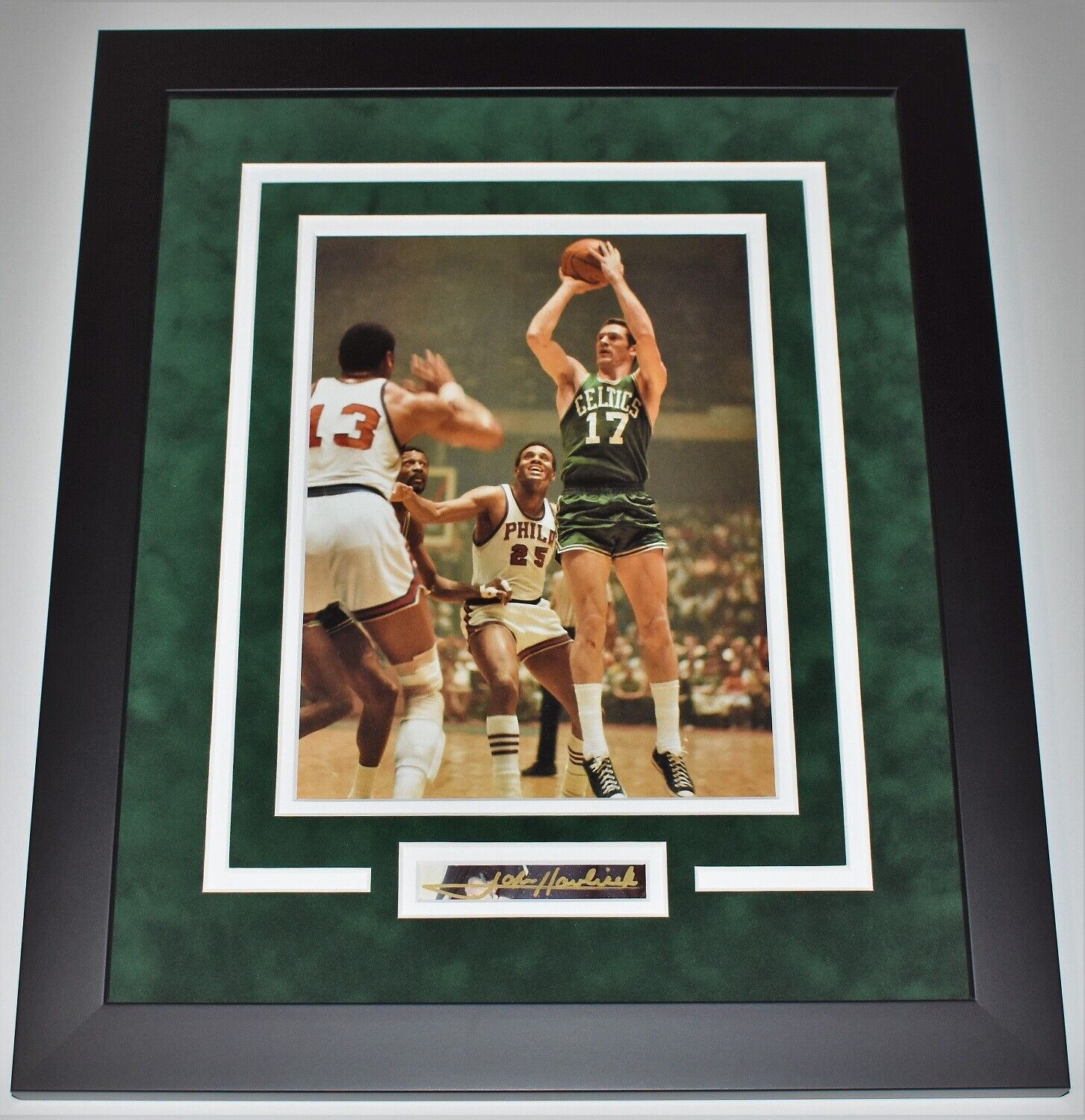 John Havlicek Signed Autographed Cut Matted Celtics Photo Poster painting FRAMED Died 2019 + JSA