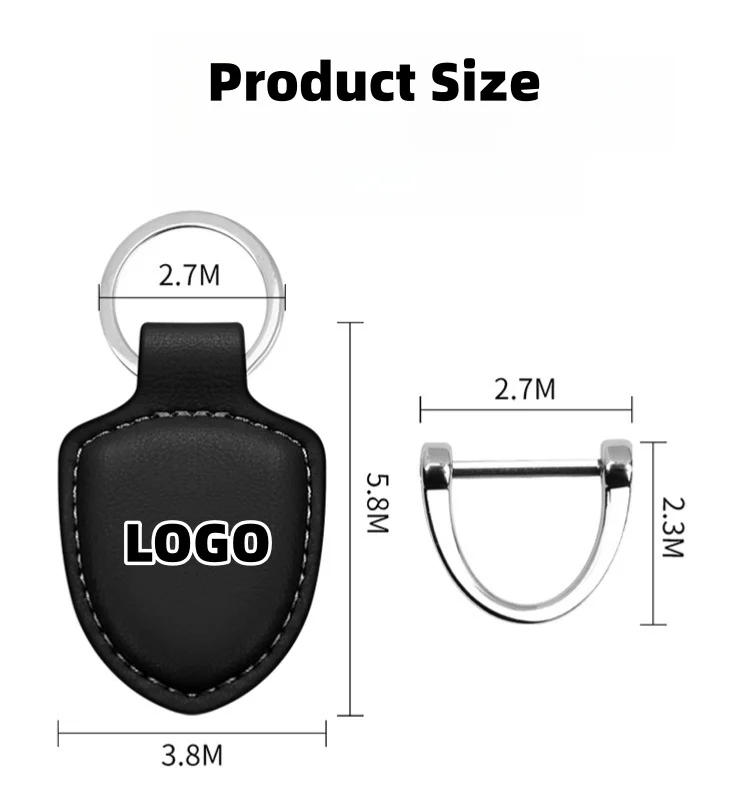 High-end genuine leather car key pendant with car LOGO