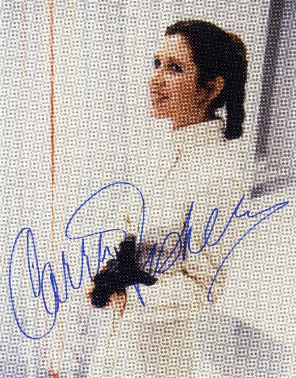 CARRIE FISHER Signed Photo Poster paintinggraph - Film Star Actress - preprint