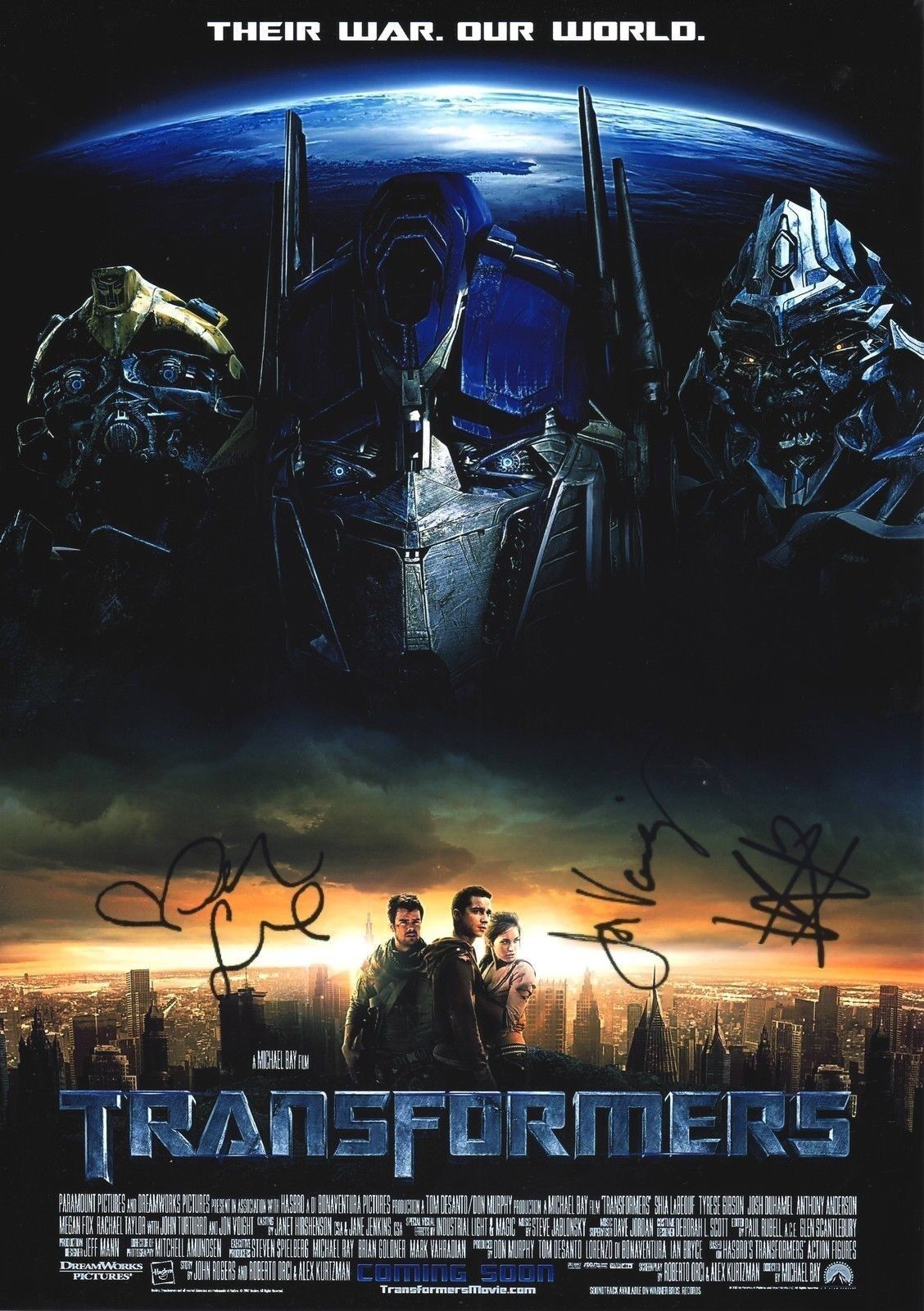 TRANSFORMERS CAST AUTOGRAPH SIGNED PP Photo Poster painting POSTER