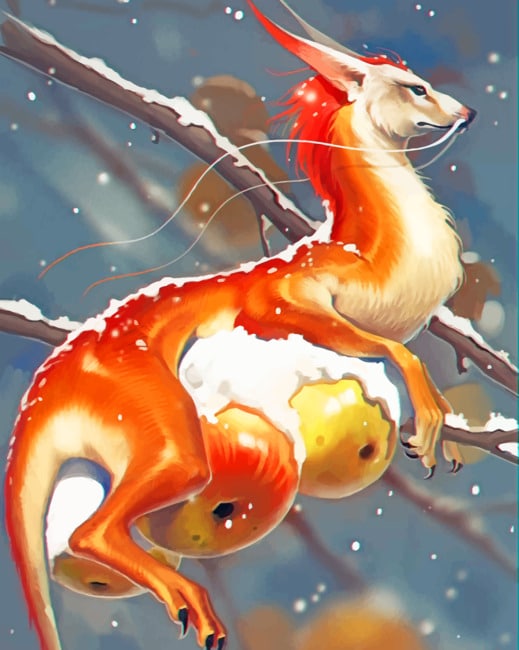 

Orange Dragon – Paint By Numbers - 40*50CM, 501 Original