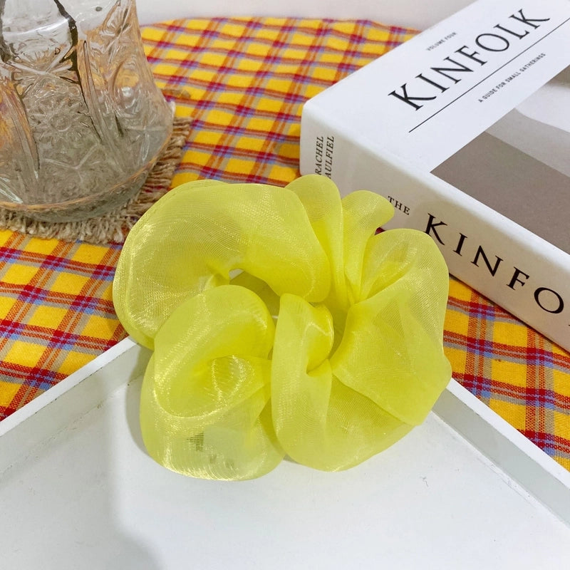 Women’s Minimalist Korean Style Geometric Solid Color Polyester Hair Tie